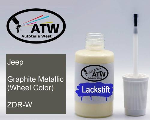 Jeep, Graphite Metallic (Wheel Color), ZDR-W: 20ml Lackstift, von ATW Autoteile West.